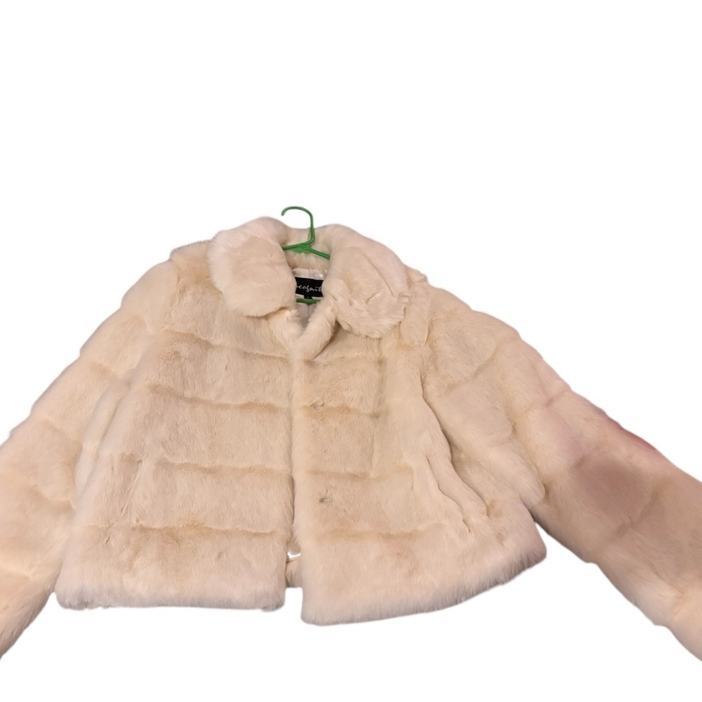 Elegant Cream Fur Jacket